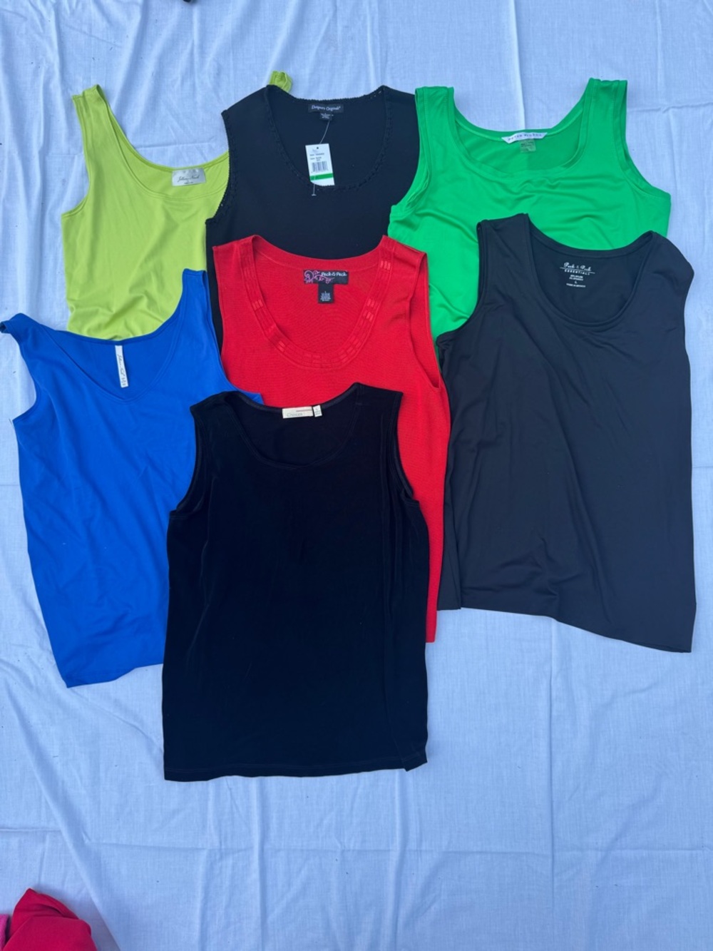 Assorted Women’s Tank Top - Black, Red, Blue, Green, Lime